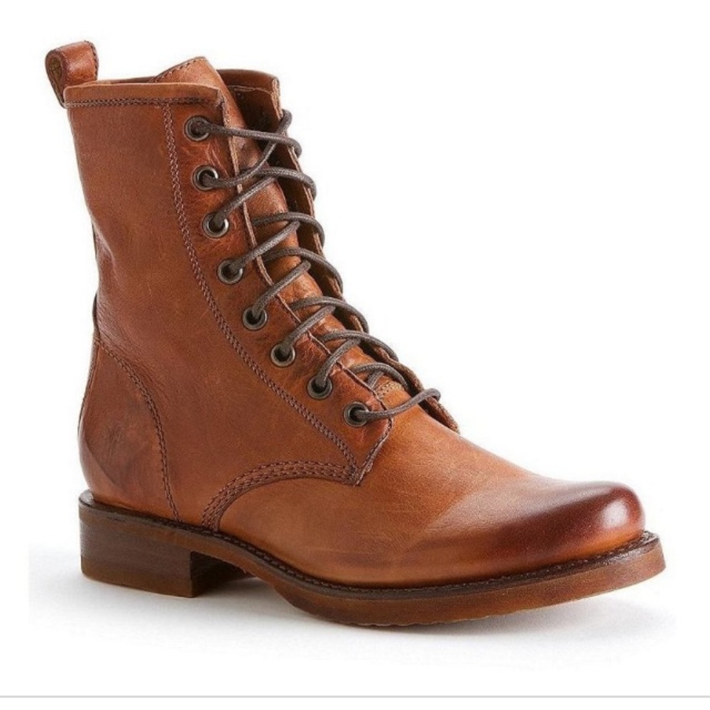 NWOB FRYE combat block heel boots.